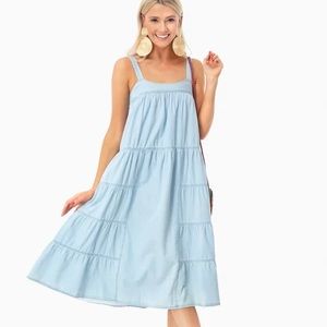 Xirena Sky High Dylan Dress Chambray Denim